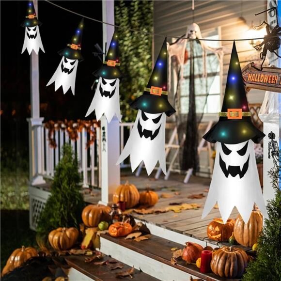 Halloween Decorations Outdoor,5 Pack Glowing Ghost - Picture 2 of 7